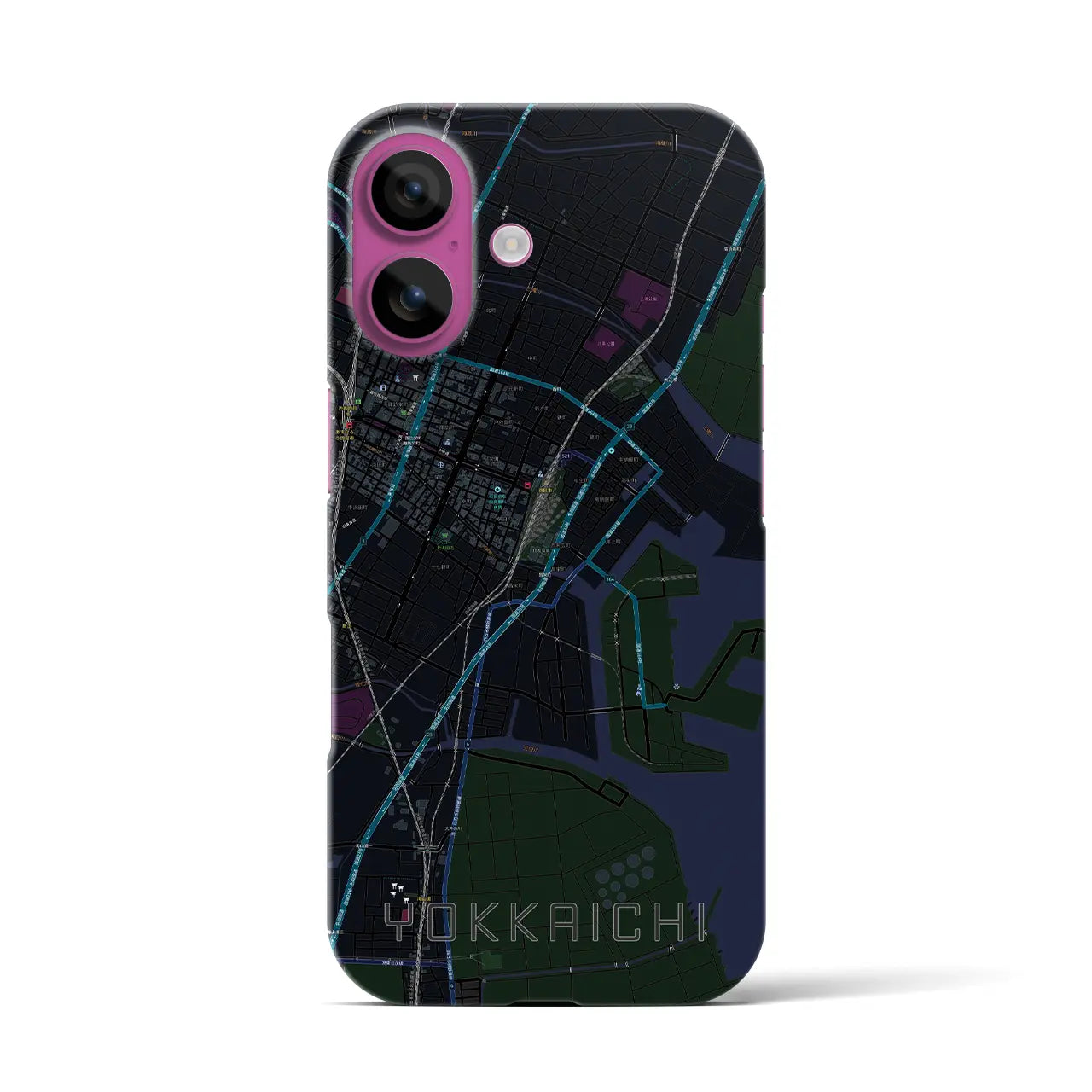 【四日市(三重県)】地図柄iPhoneケース(バックカバータイプ)