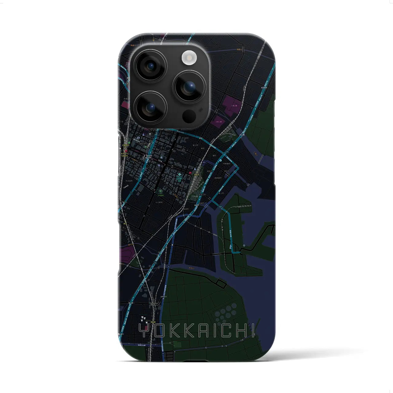 【四日市(三重県)】地図柄iPhoneケース(バックカバータイプ)