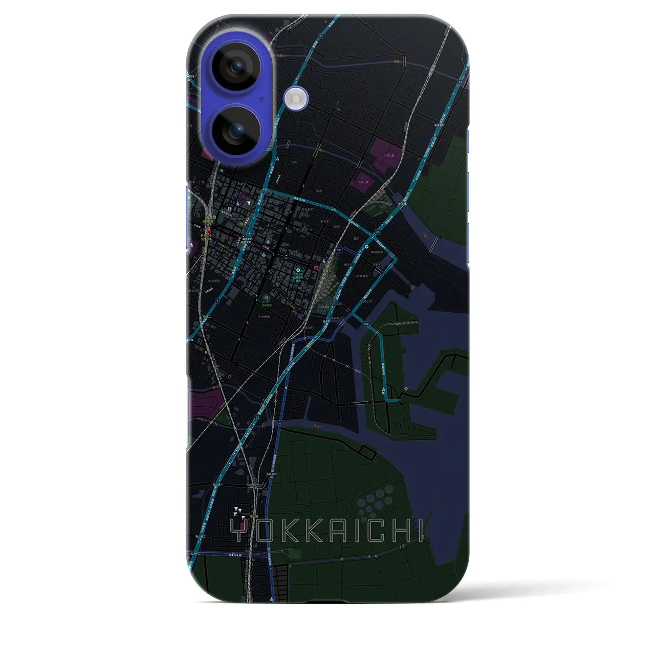 【四日市(三重県)】地図柄iPhoneケース(バックカバータイプ)
