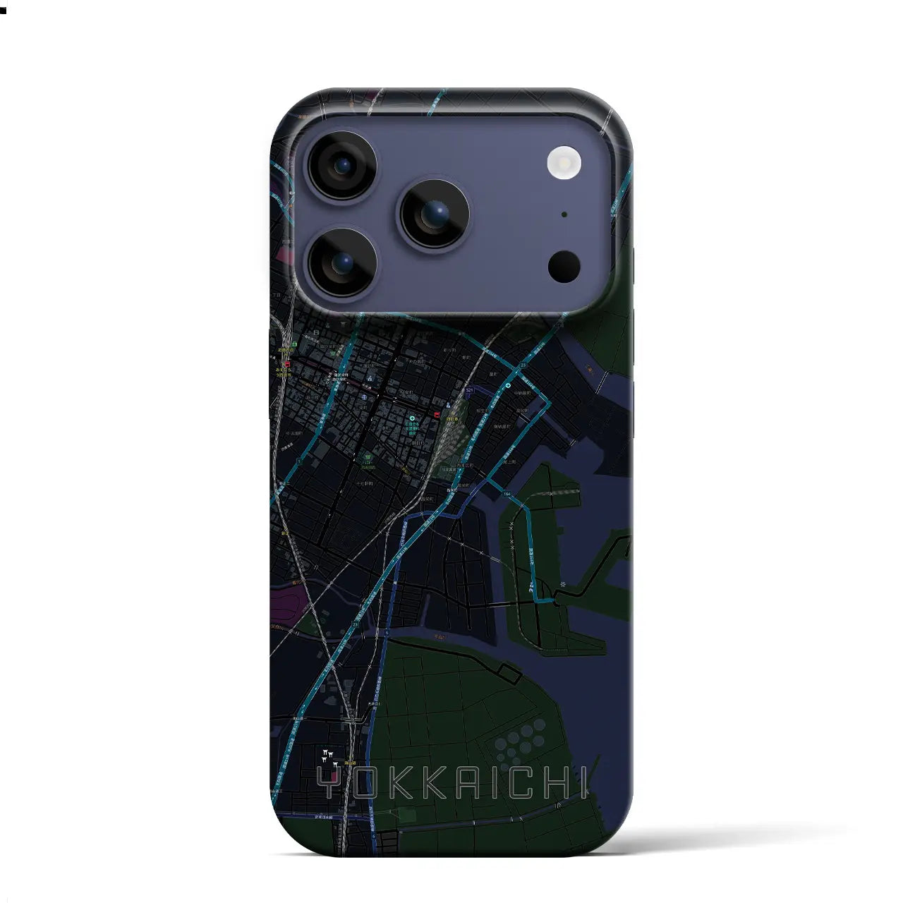 【四日市(三重県)】地図柄iPhoneケース(バックカバータイプ)