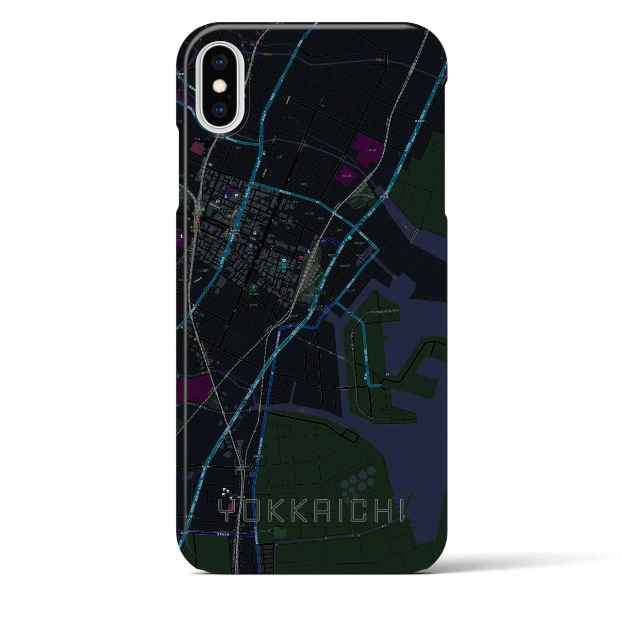 【四日市(三重県)】地図柄iPhoneケース(バックカバータイプ)