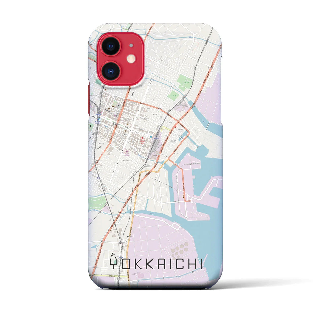 【四日市(三重県)】地図柄iPhoneケース(バックカバータイプ)