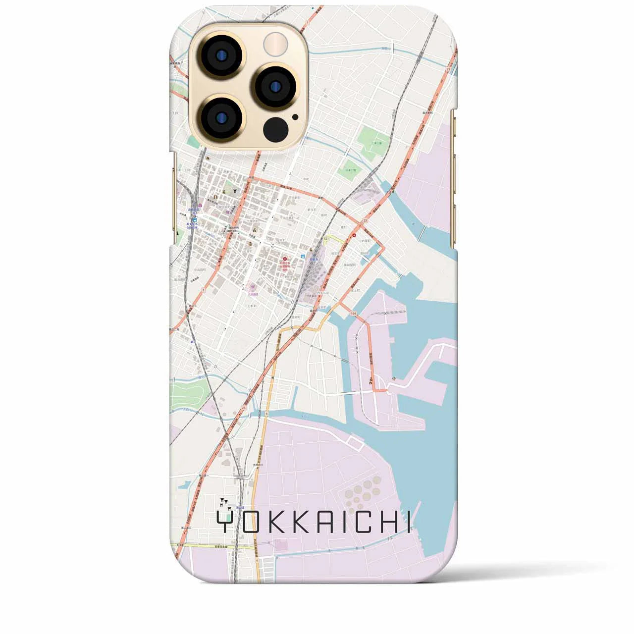 【四日市(三重県)】地図柄iPhoneケース(バックカバータイプ)