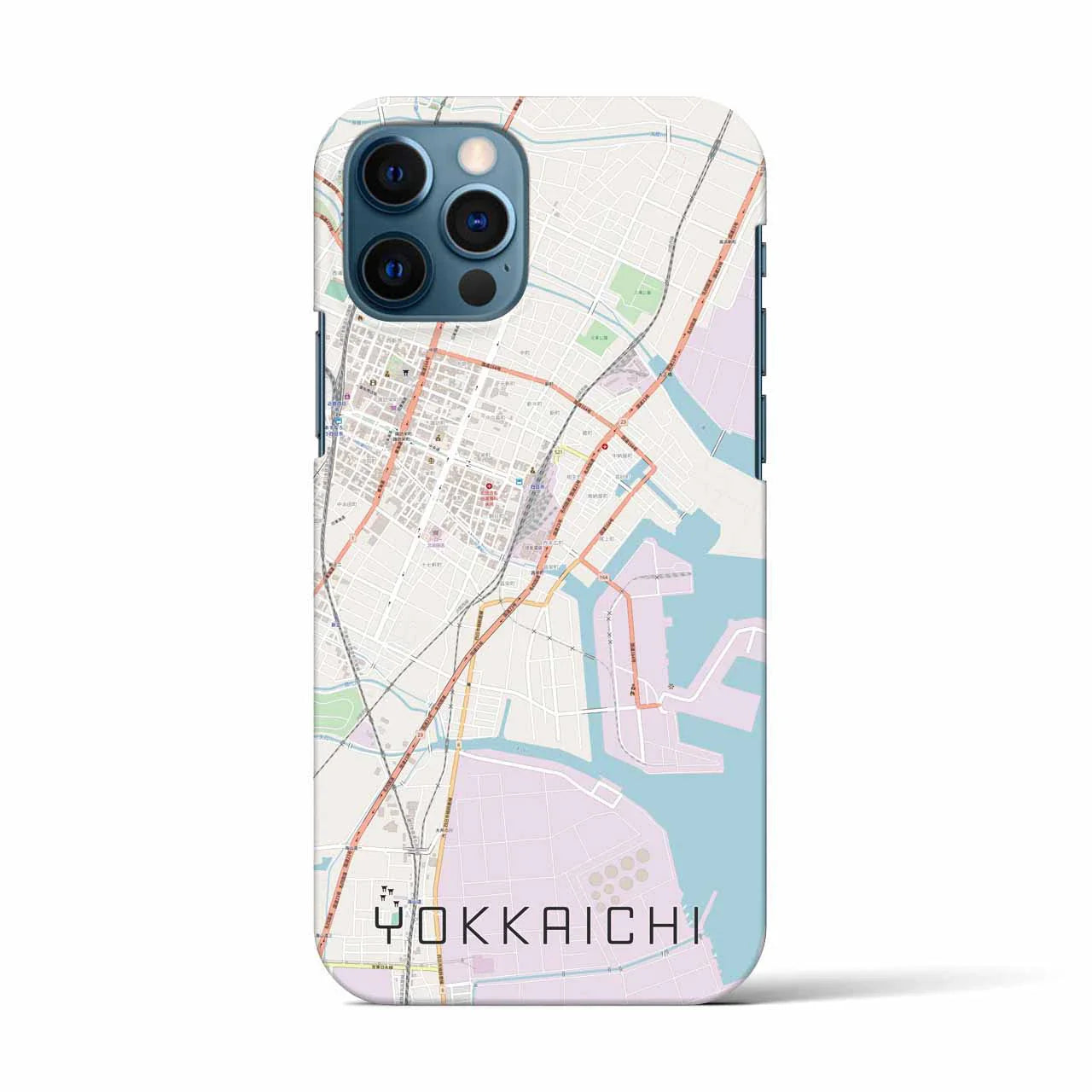 【四日市(三重県)】地図柄iPhoneケース(バックカバータイプ)