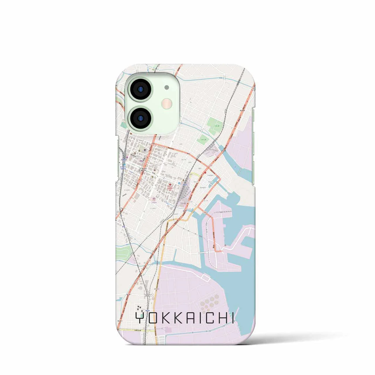 【四日市(三重県)】地図柄iPhoneケース(バックカバータイプ)