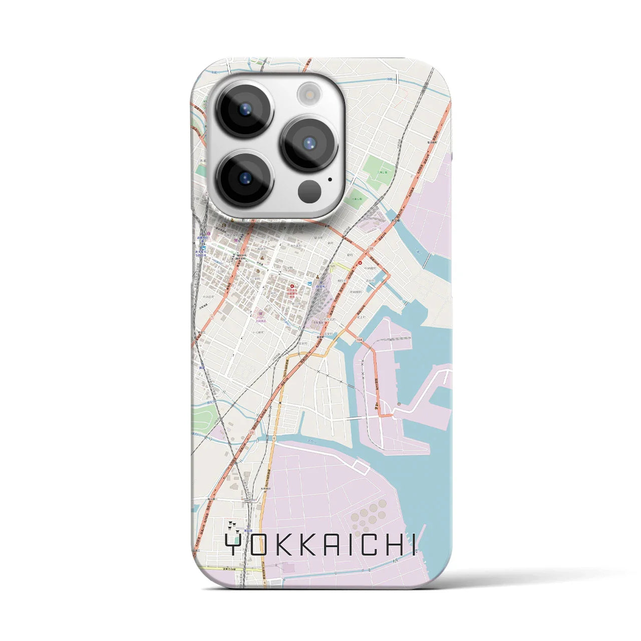 【四日市(三重県)】地図柄iPhoneケース(バックカバータイプ)