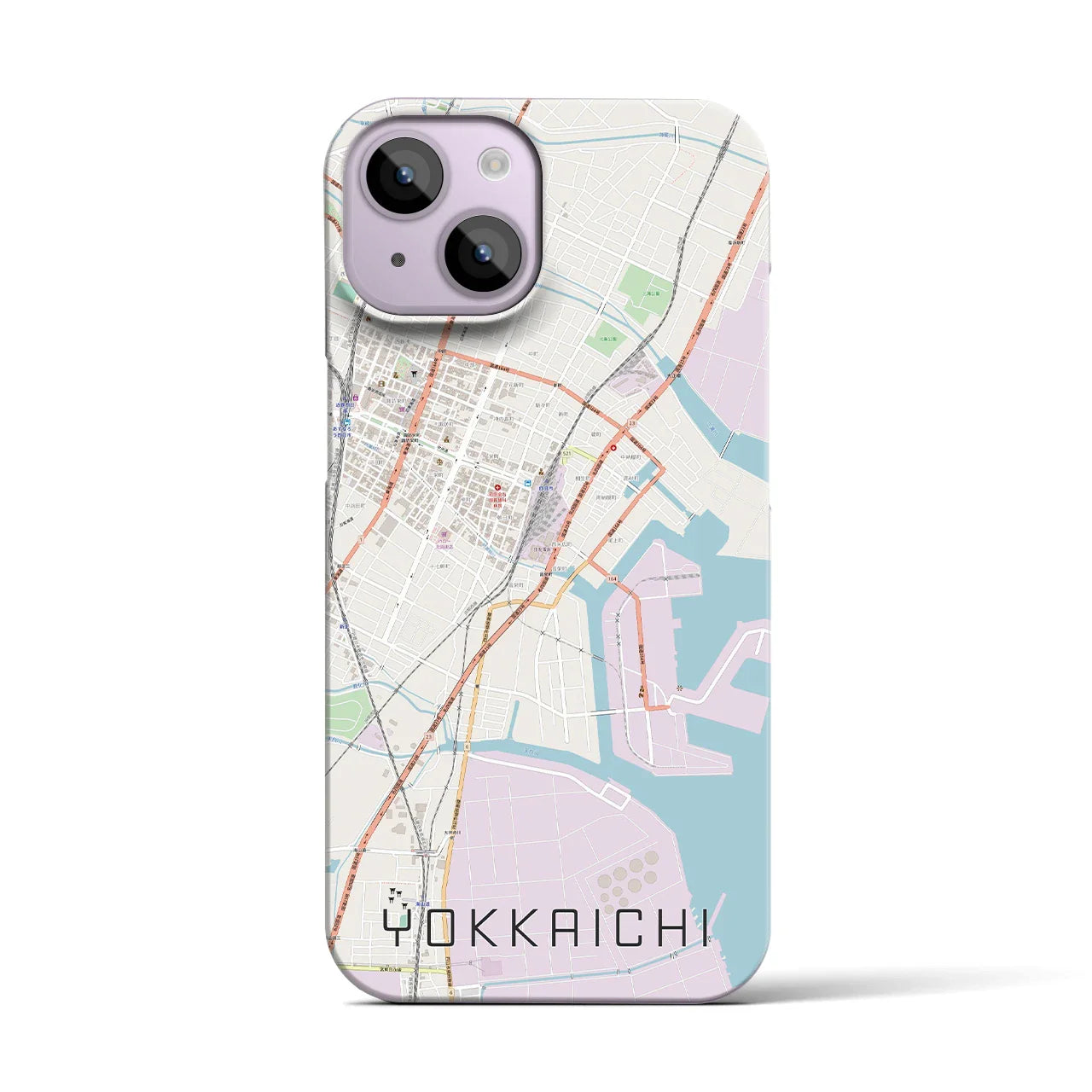 【四日市(三重県)】地図柄iPhoneケース(バックカバータイプ)