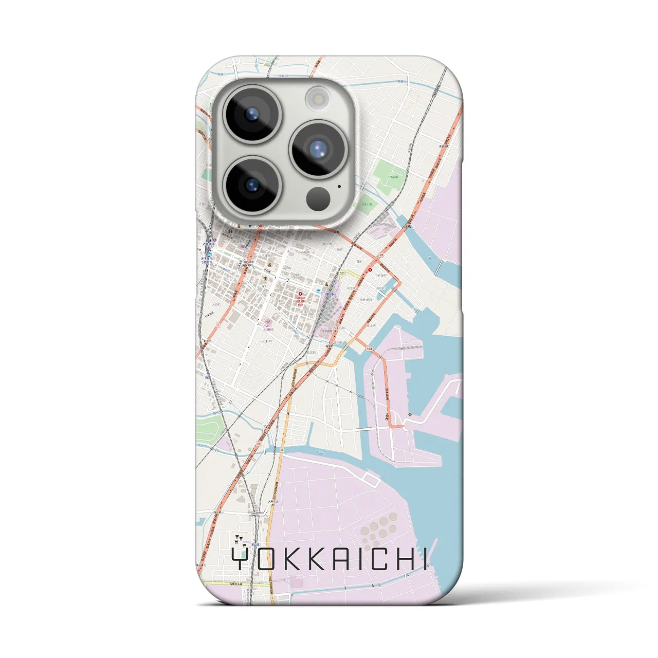 【四日市(三重県)】地図柄iPhoneケース(バックカバータイプ)