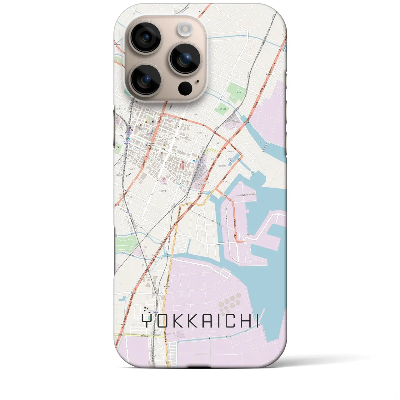 【四日市(三重県)】地図柄iPhoneケース(バックカバータイプ)