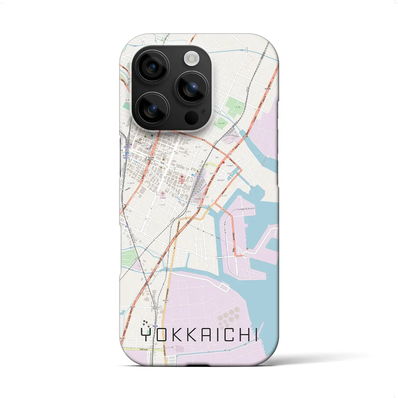 【四日市(三重県)】地図柄iPhoneケース(バックカバータイプ)