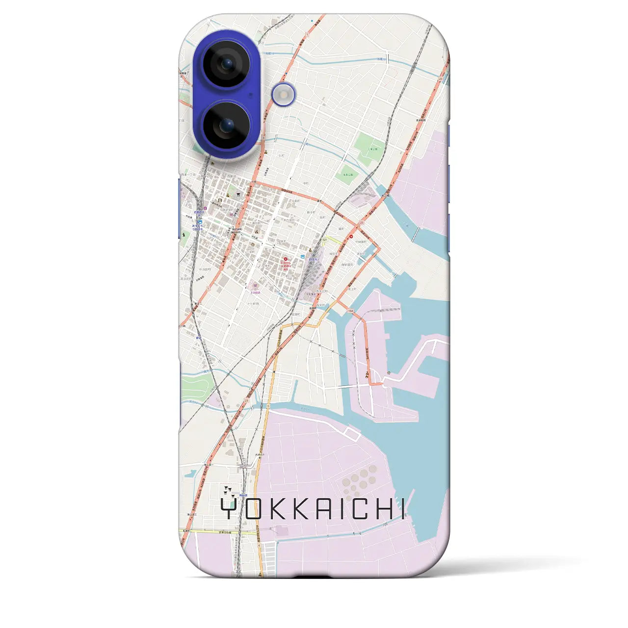 【四日市(三重県)】地図柄iPhoneケース(バックカバータイプ)ナチュラル・iPhone 16 Pro Max 用