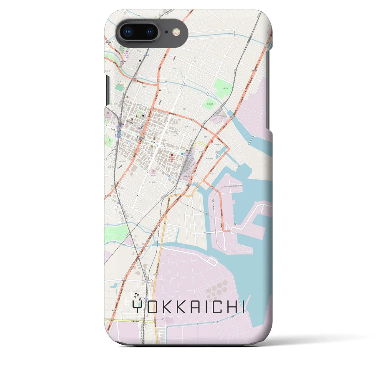 【四日市(三重県)】地図柄iPhoneケース(バックカバータイプ)