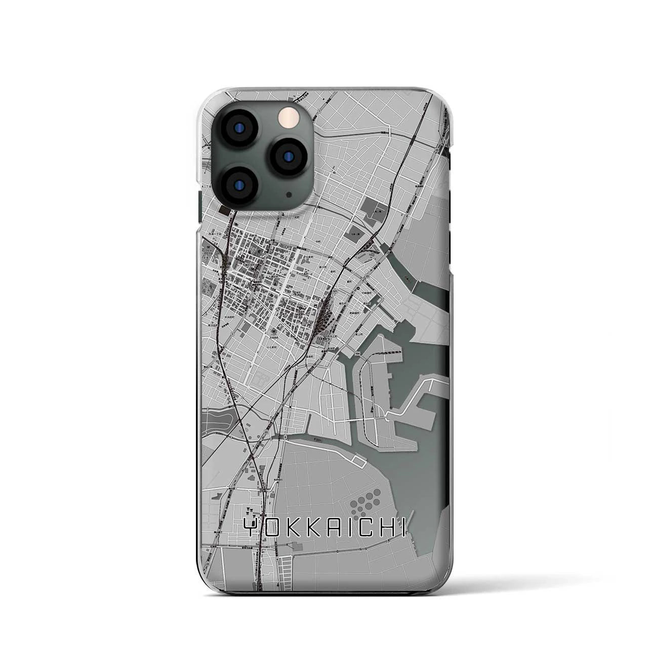 【四日市(三重県)】地図柄iPhoneケース(クリアタイプ)