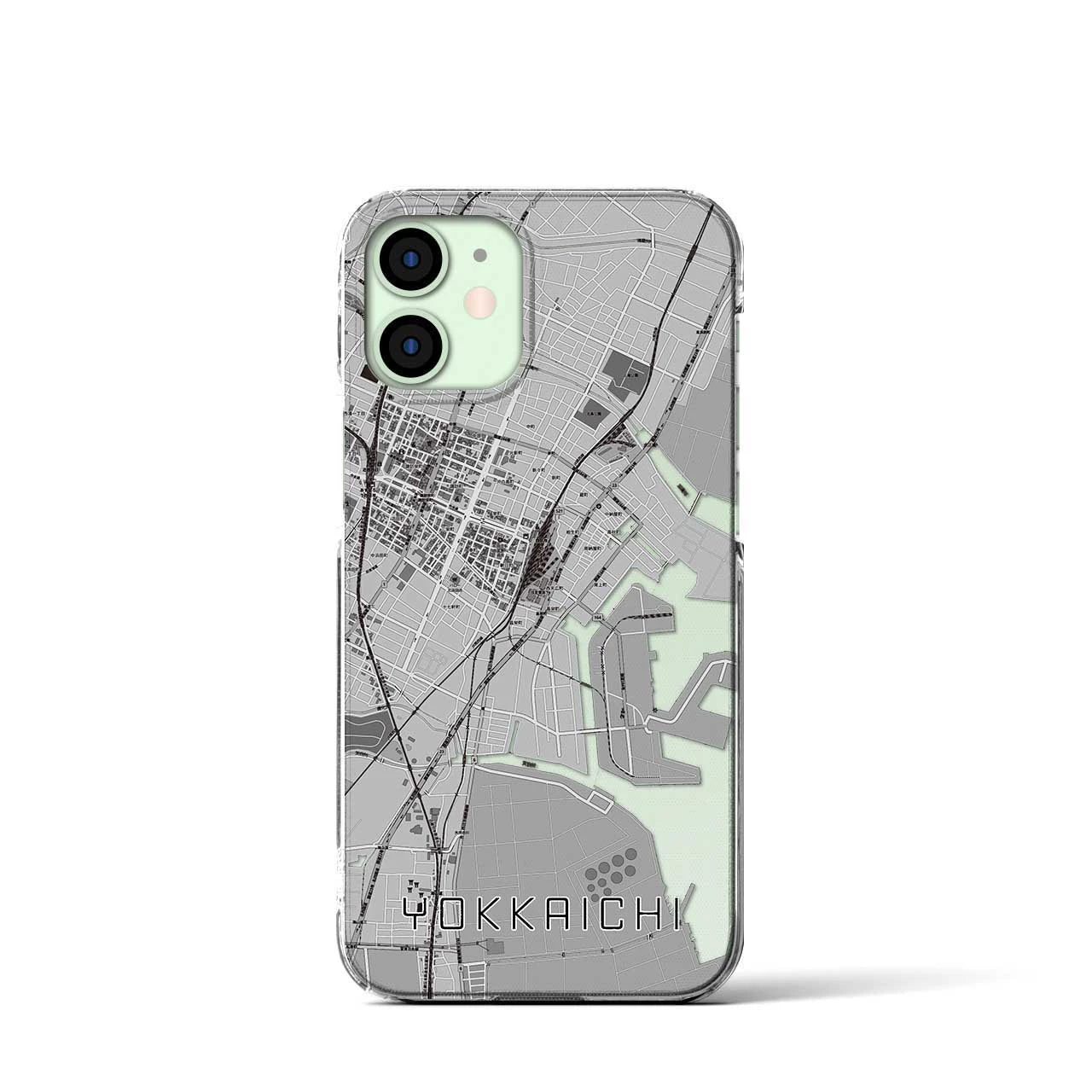 【四日市(三重県)】地図柄iPhoneケース(クリアタイプ)