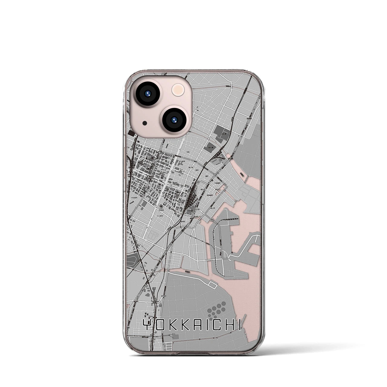 【四日市(三重県)】地図柄iPhoneケース(クリアタイプ)