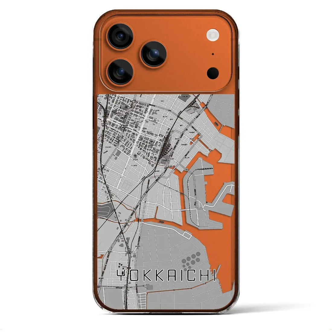 【四日市(三重県)】地図柄iPhoneケース(クリアタイプ)