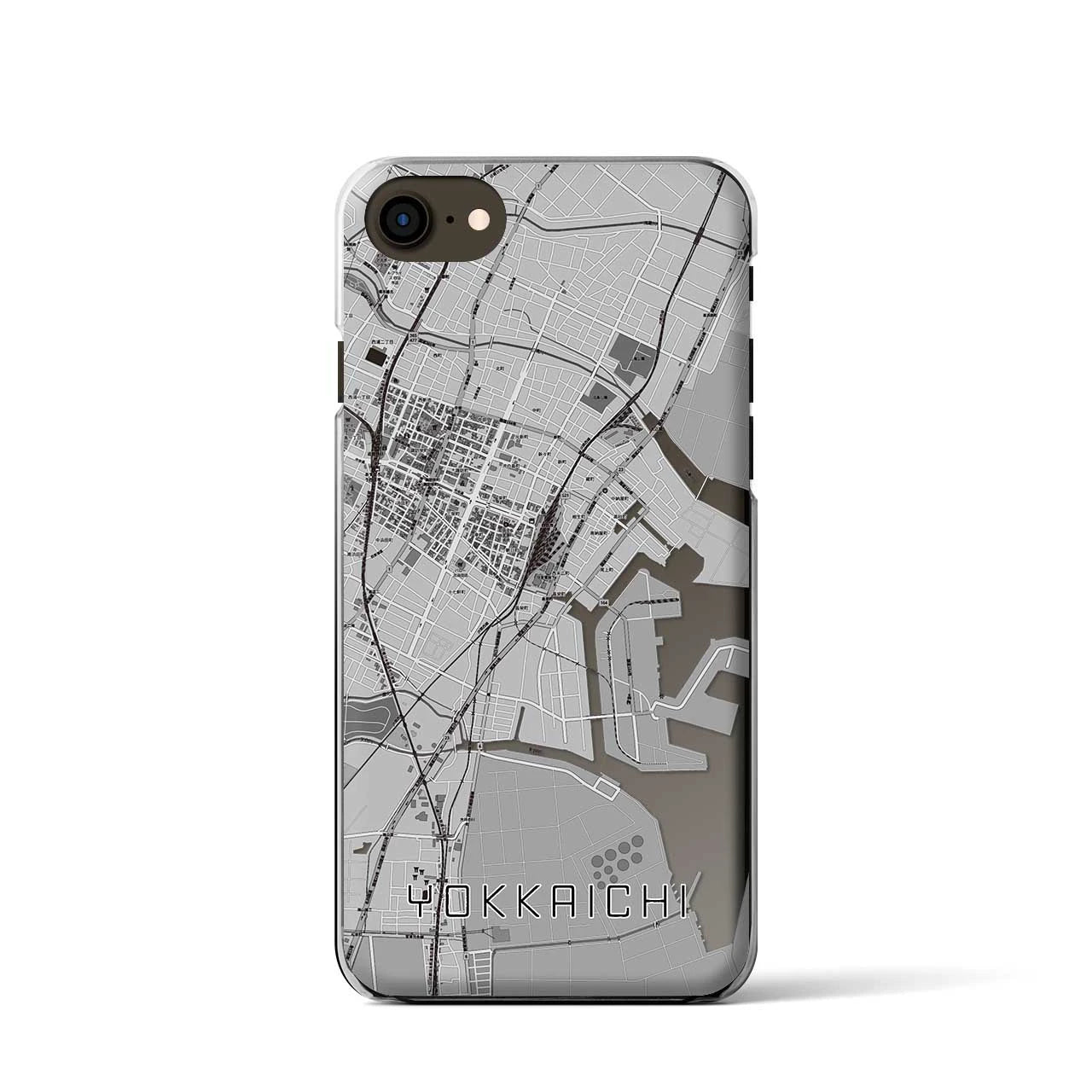 【四日市(三重県)】地図柄iPhoneケース(クリアタイプ)