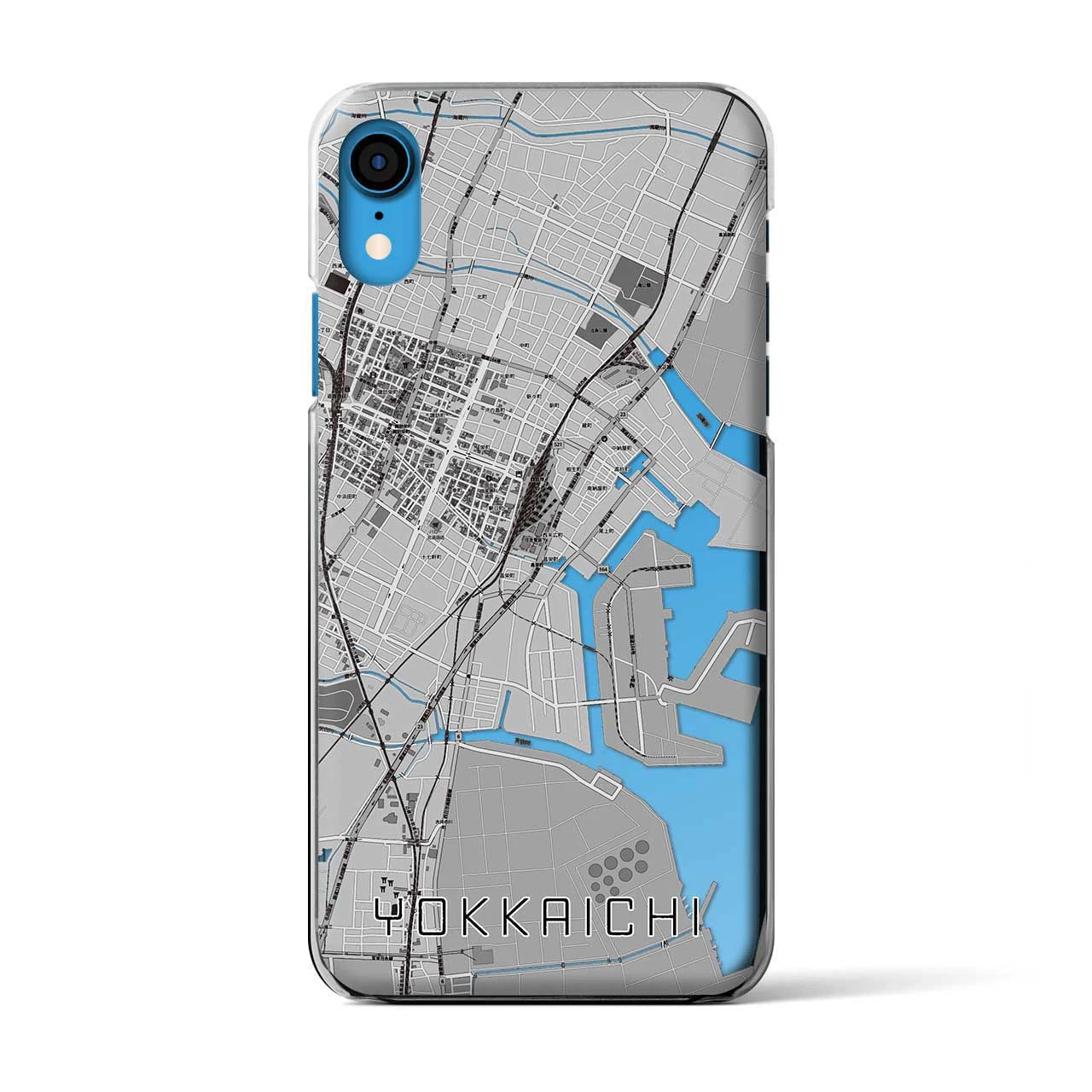 【四日市(三重県)】地図柄iPhoneケース(クリアタイプ)