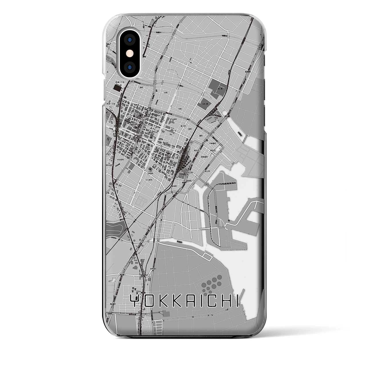 【四日市(三重県)】地図柄iPhoneケース(クリアタイプ)