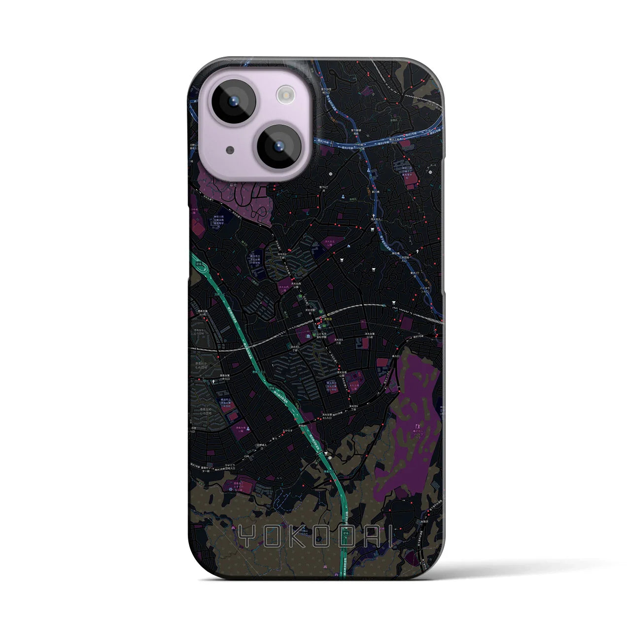 【洋光台(神奈川県)】地図柄iPhoneケース(バックカバータイプ)