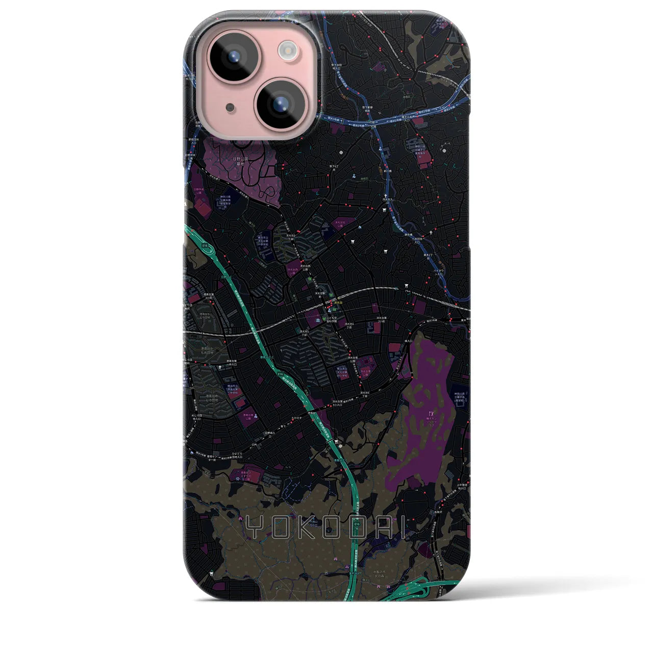 【洋光台(神奈川県)】地図柄iPhoneケース(バックカバータイプ)