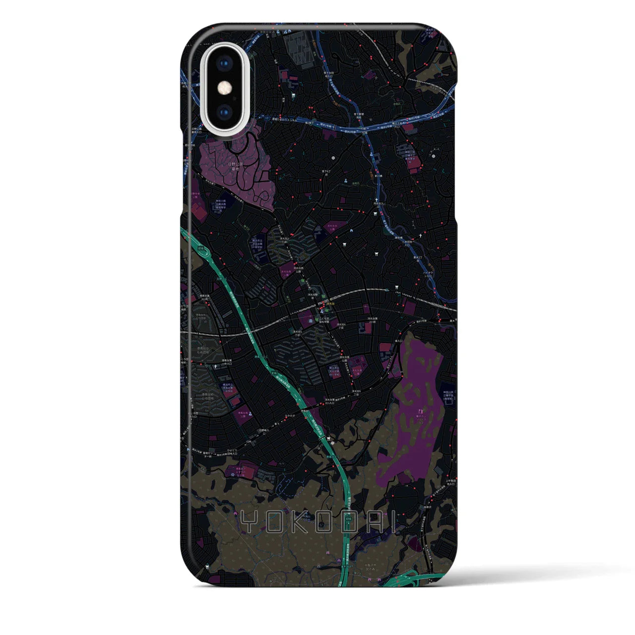 【洋光台(神奈川県)】地図柄iPhoneケース(バックカバータイプ)