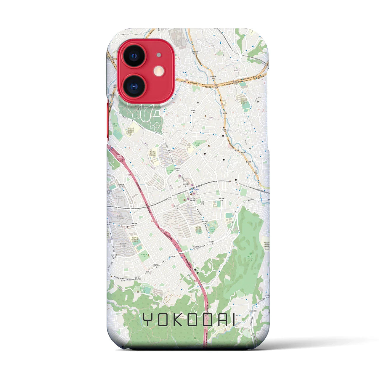 【洋光台(神奈川県)】地図柄iPhoneケース(バックカバータイプ)