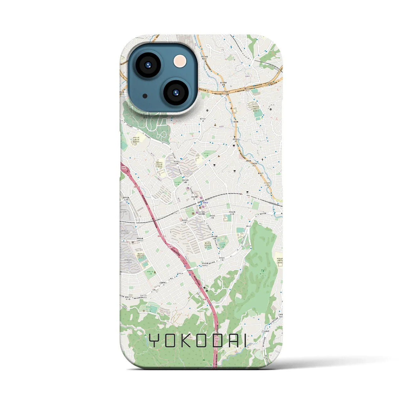 【洋光台(神奈川県)】地図柄iPhoneケース(バックカバータイプ)