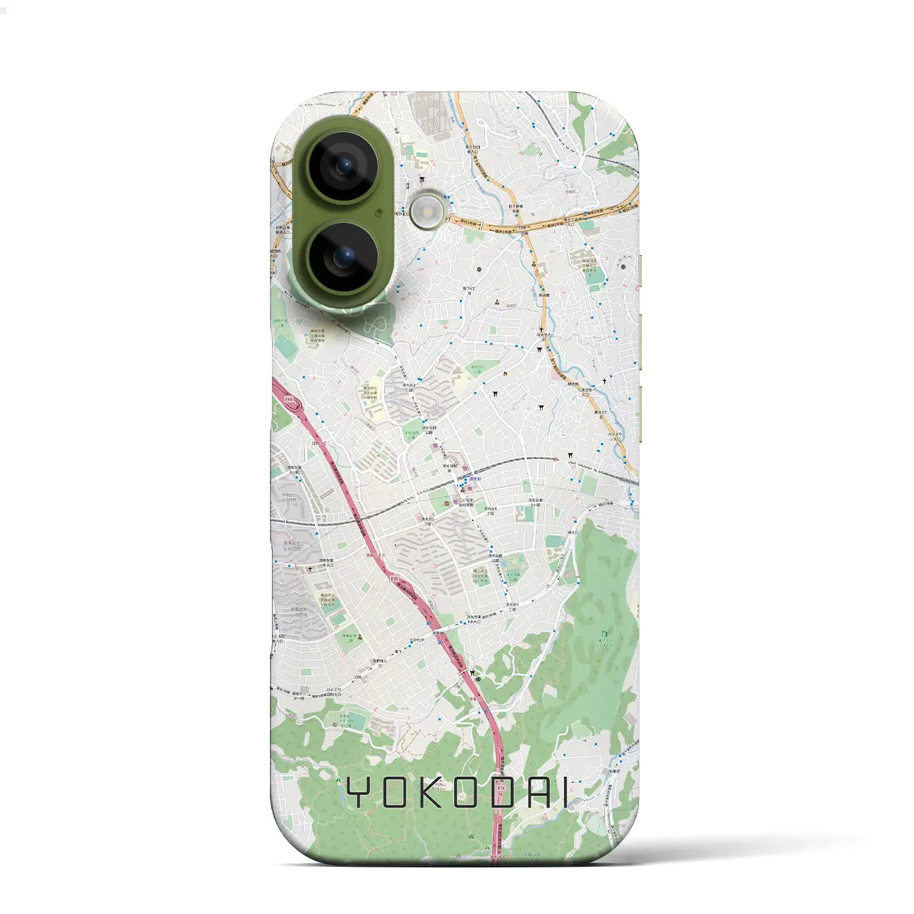 【洋光台(神奈川県)】地図柄iPhoneケース(バックカバータイプ)ブラック・iPhone 17 Pro Max 用