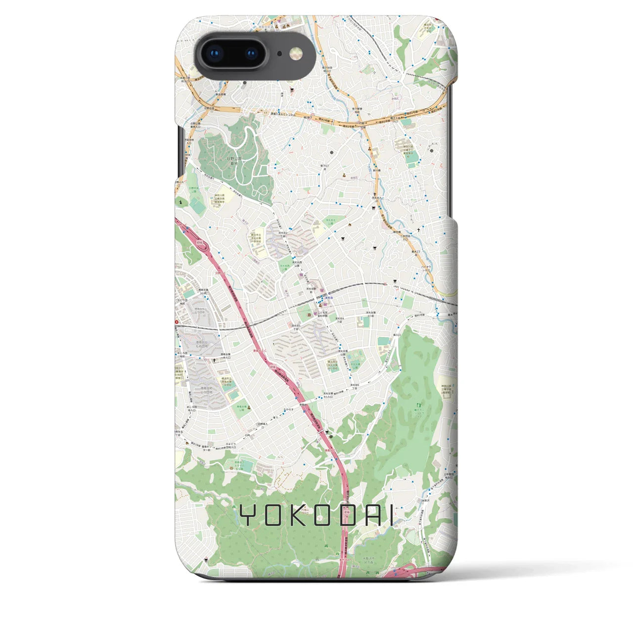 【洋光台(神奈川県)】地図柄iPhoneケース(バックカバータイプ)