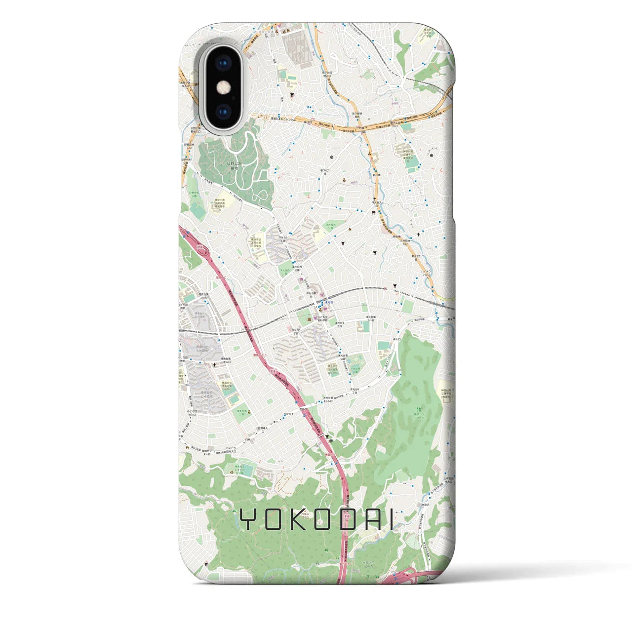 【洋光台(神奈川県)】地図柄iPhoneケース(バックカバータイプ)