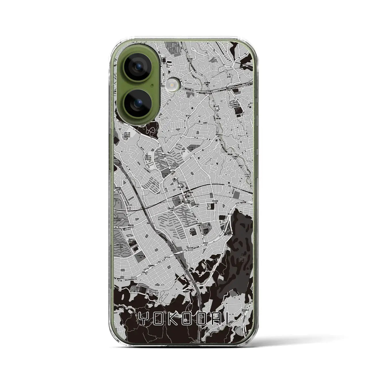 【洋光台(神奈川県)】地図柄iPhoneケース(クリアタイプ)モノトーン・iPhone 17 Pro Max 用