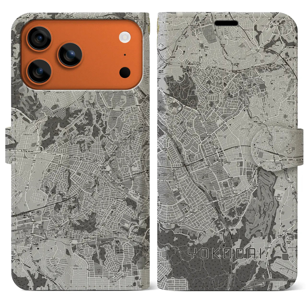 【洋光台(神奈川県)】地図柄iPhoneケース(手帳タイプ)