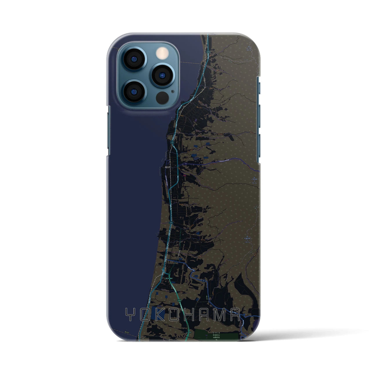 【横浜(青森県)】地図柄iPhoneケース(バックカバータイプ)