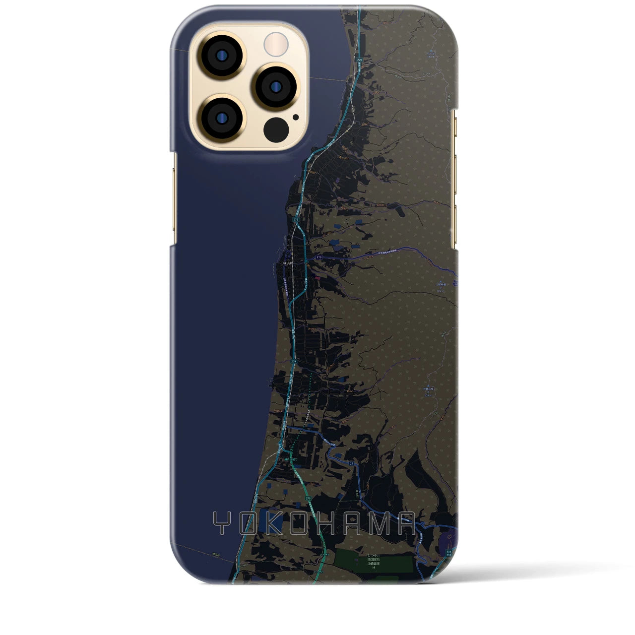【横浜(青森県)】地図柄iPhoneケース(バックカバータイプ)