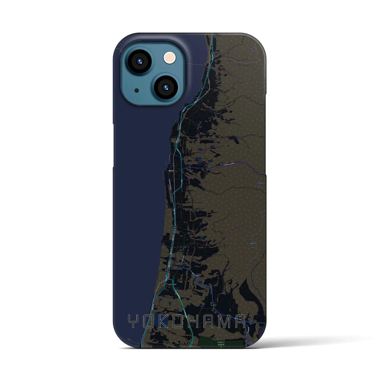 【横浜(青森県)】地図柄iPhoneケース(バックカバータイプ)