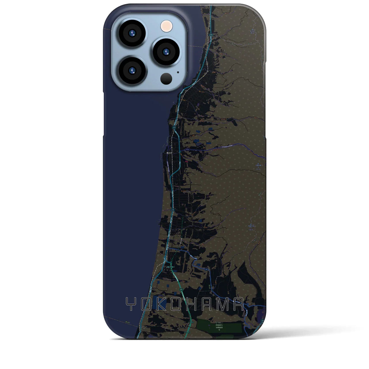 【横浜(青森県)】地図柄iPhoneケース(バックカバータイプ)