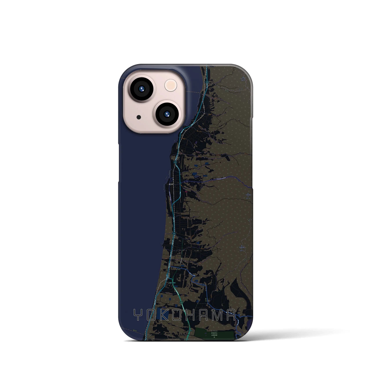 【横浜(青森県)】地図柄iPhoneケース(バックカバータイプ)