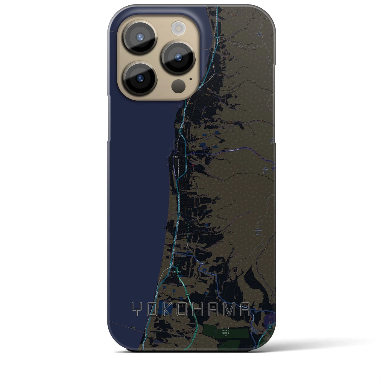 【横浜(青森県)】地図柄iPhoneケース(バックカバータイプ)