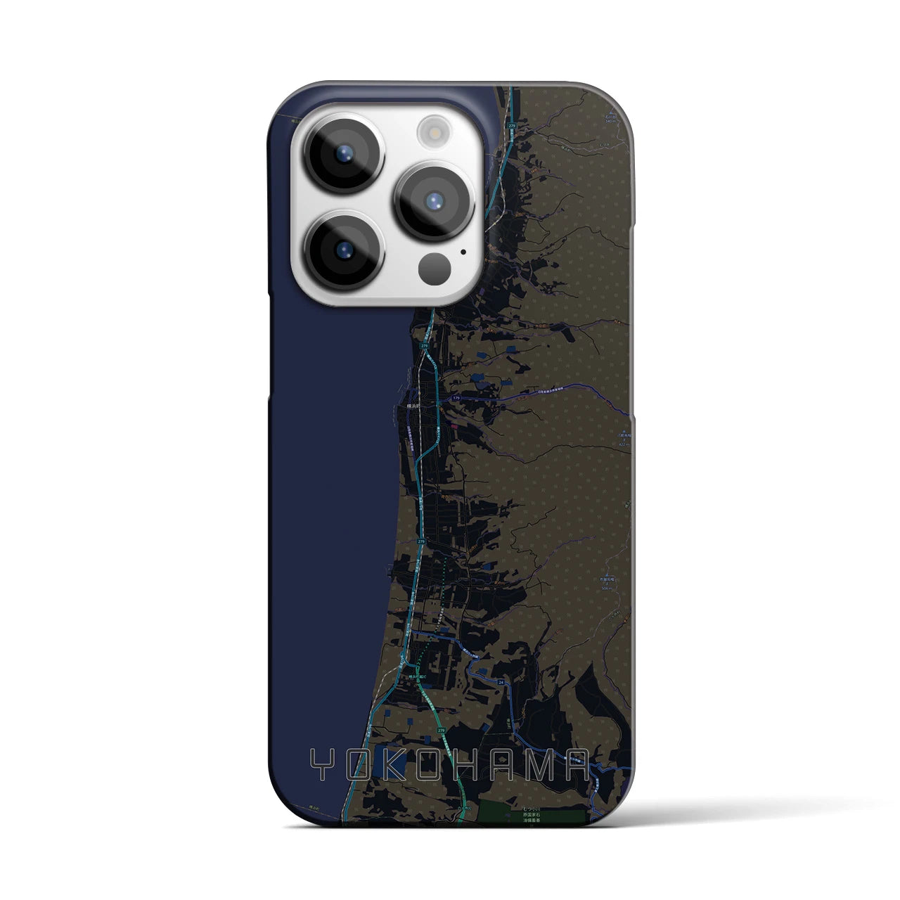 【横浜(青森県)】地図柄iPhoneケース(バックカバータイプ)