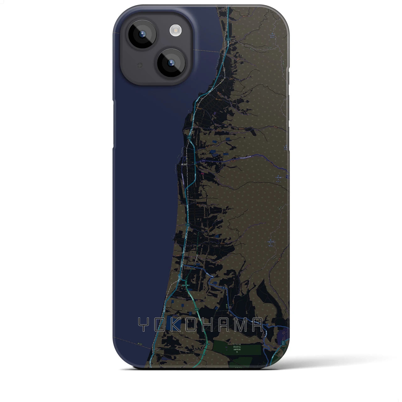 【横浜(青森県)】地図柄iPhoneケース(バックカバータイプ)