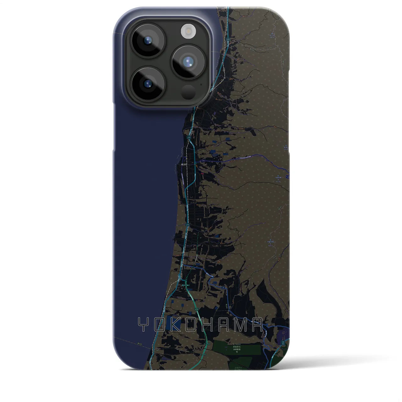 【横浜(青森県)】地図柄iPhoneケース(バックカバータイプ)