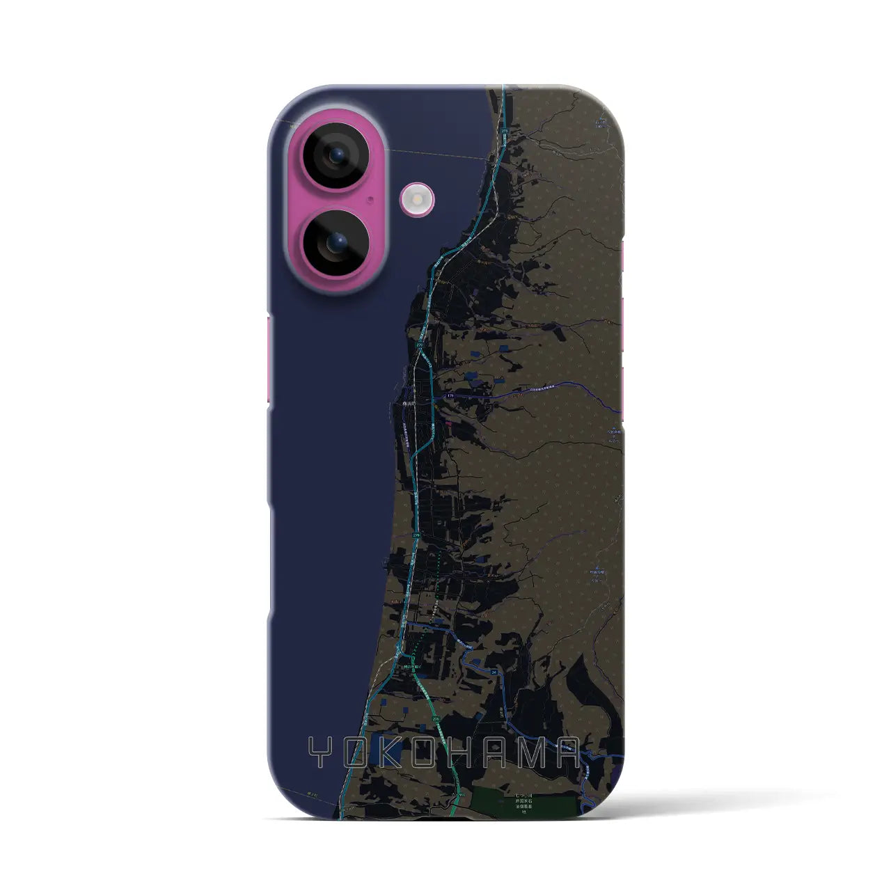 【横浜(青森県)】地図柄iPhoneケース(バックカバータイプ)