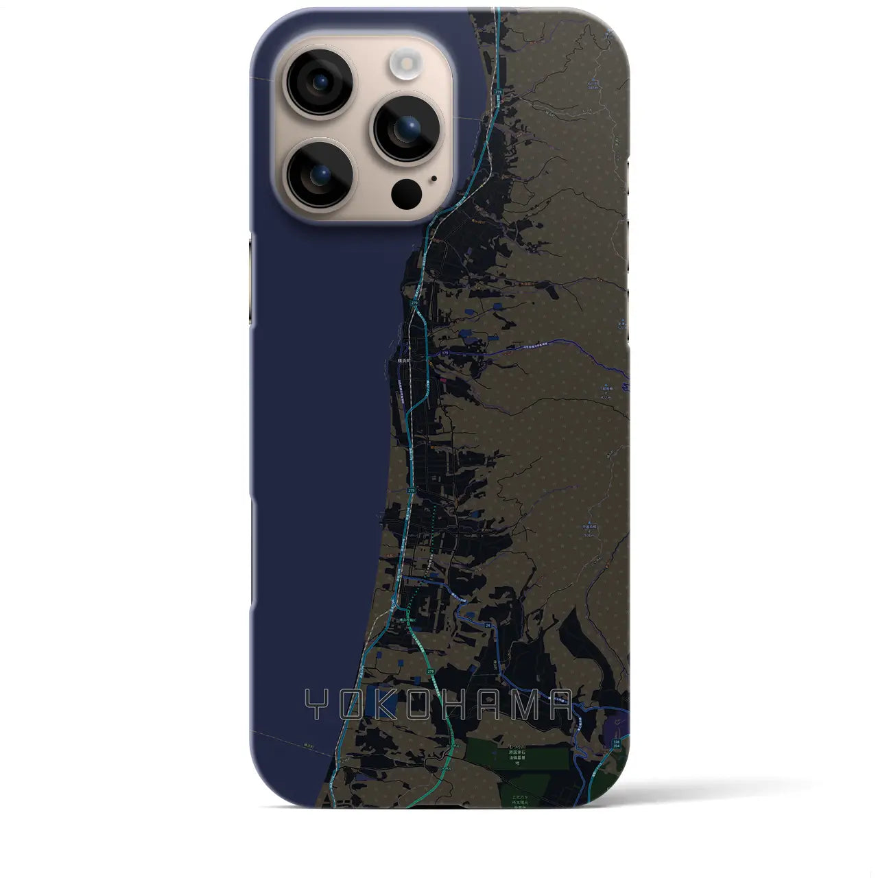 【横浜(青森県)】地図柄iPhoneケース(バックカバータイプ)