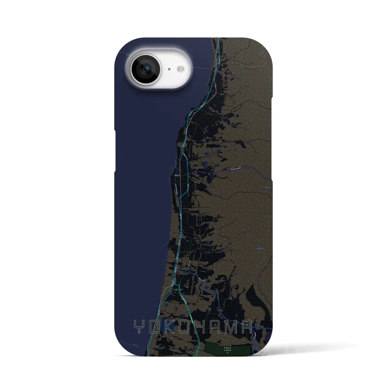【横浜(青森県)】地図柄iPhoneケース(バックカバータイプ)