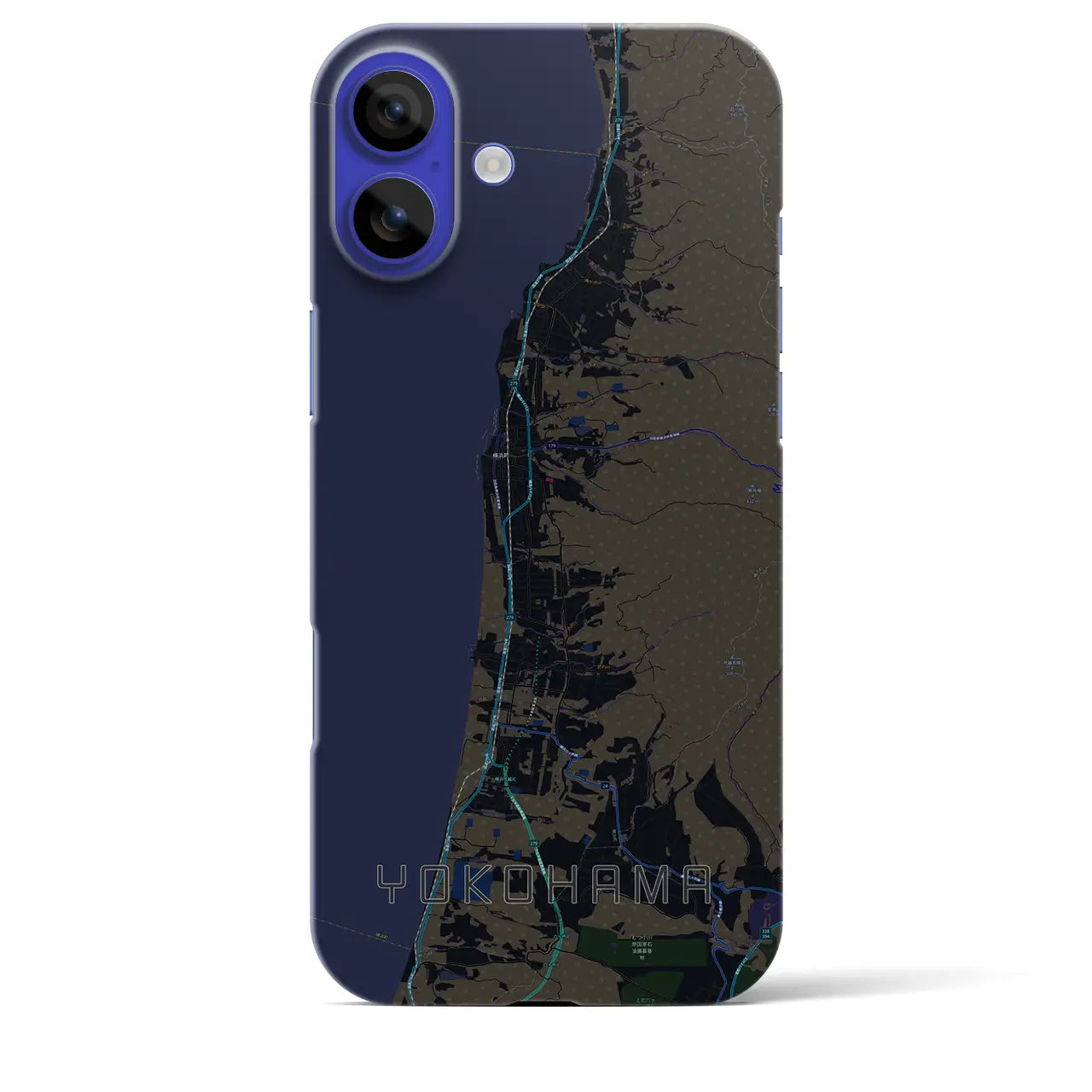 【横浜(青森県)】地図柄iPhoneケース(バックカバータイプ)