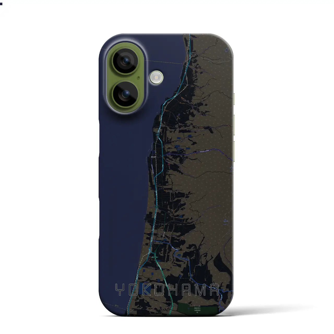 【横浜(青森県)】地図柄iPhoneケース(バックカバータイプ)