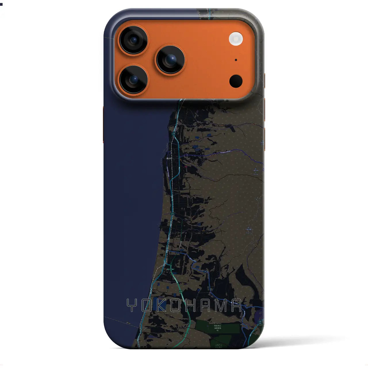 【横浜(青森県)】地図柄iPhoneケース(バックカバータイプ)