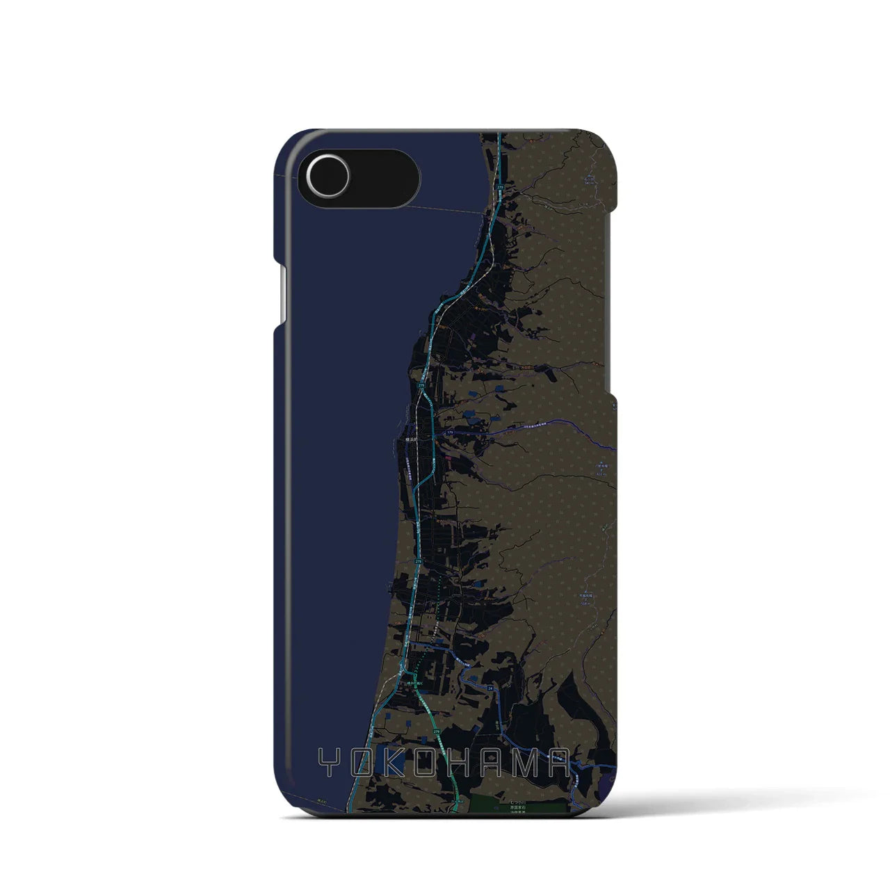 【横浜(青森県)】地図柄iPhoneケース(バックカバータイプ)