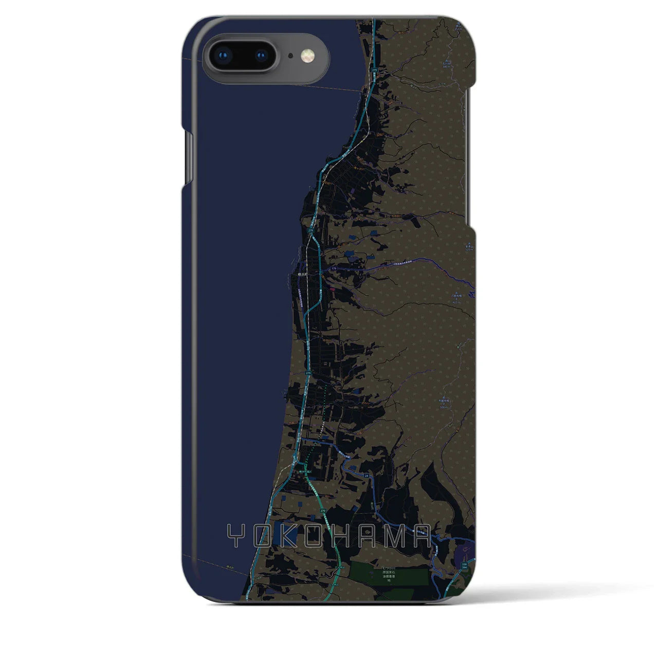 【横浜(青森県)】地図柄iPhoneケース(バックカバータイプ)